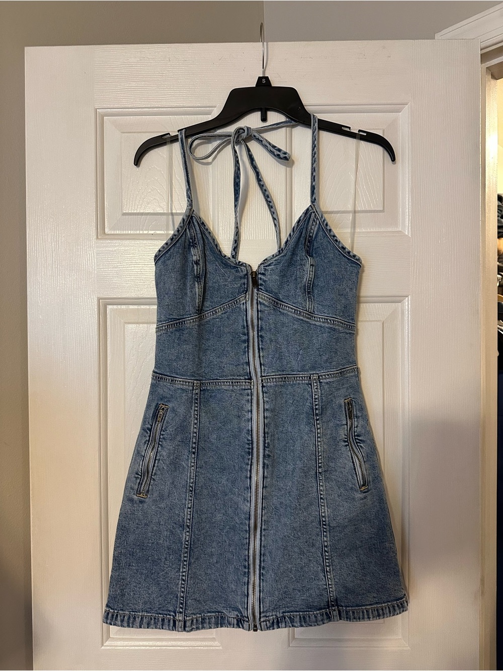 American Eagle Outfitters Light Blue Denim Mini Dress